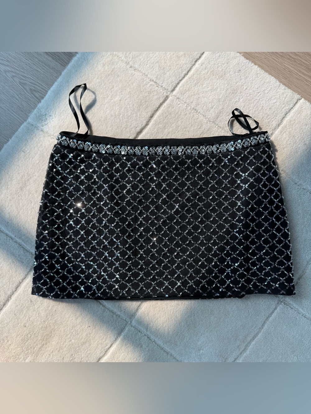 Edikted Sequin Mini Skirt - size M